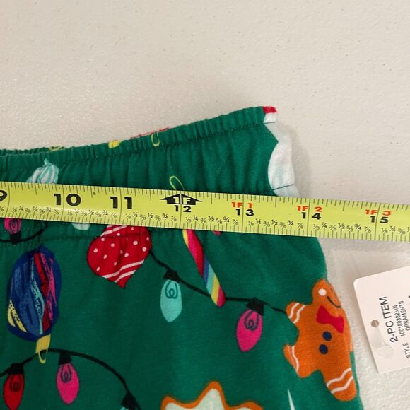 Holiday Lane Pajama Pants Men's Small Green Christmas Gingerbread Holiday NWT - Picture 8 of 9